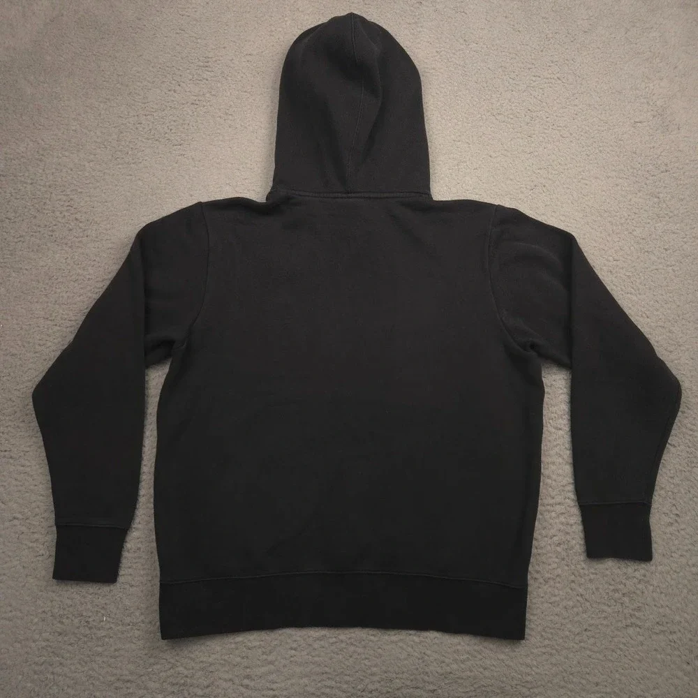 The North Face Hoodie Men M Black Red Logo Berkeley USA Pullover